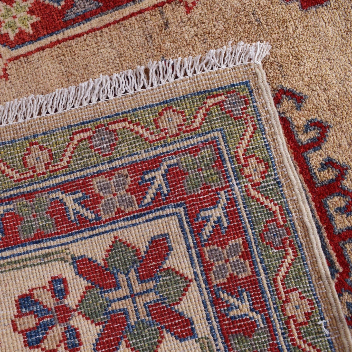 Ivory Oriental Kazak Afghan Hand-knotted Rug (KK-216)