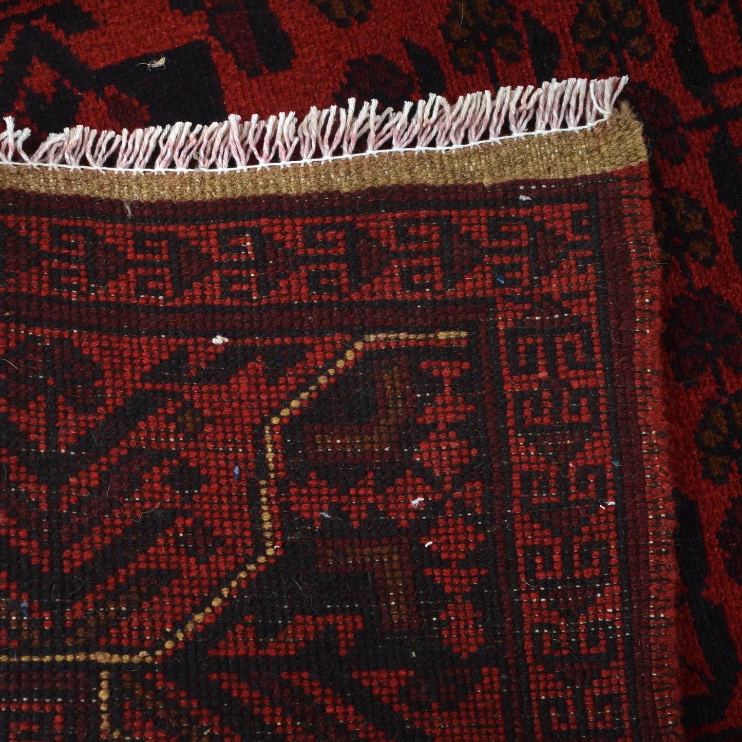Red Khal Mohammadi Afghan Hand-knotted Rug (KM-411)