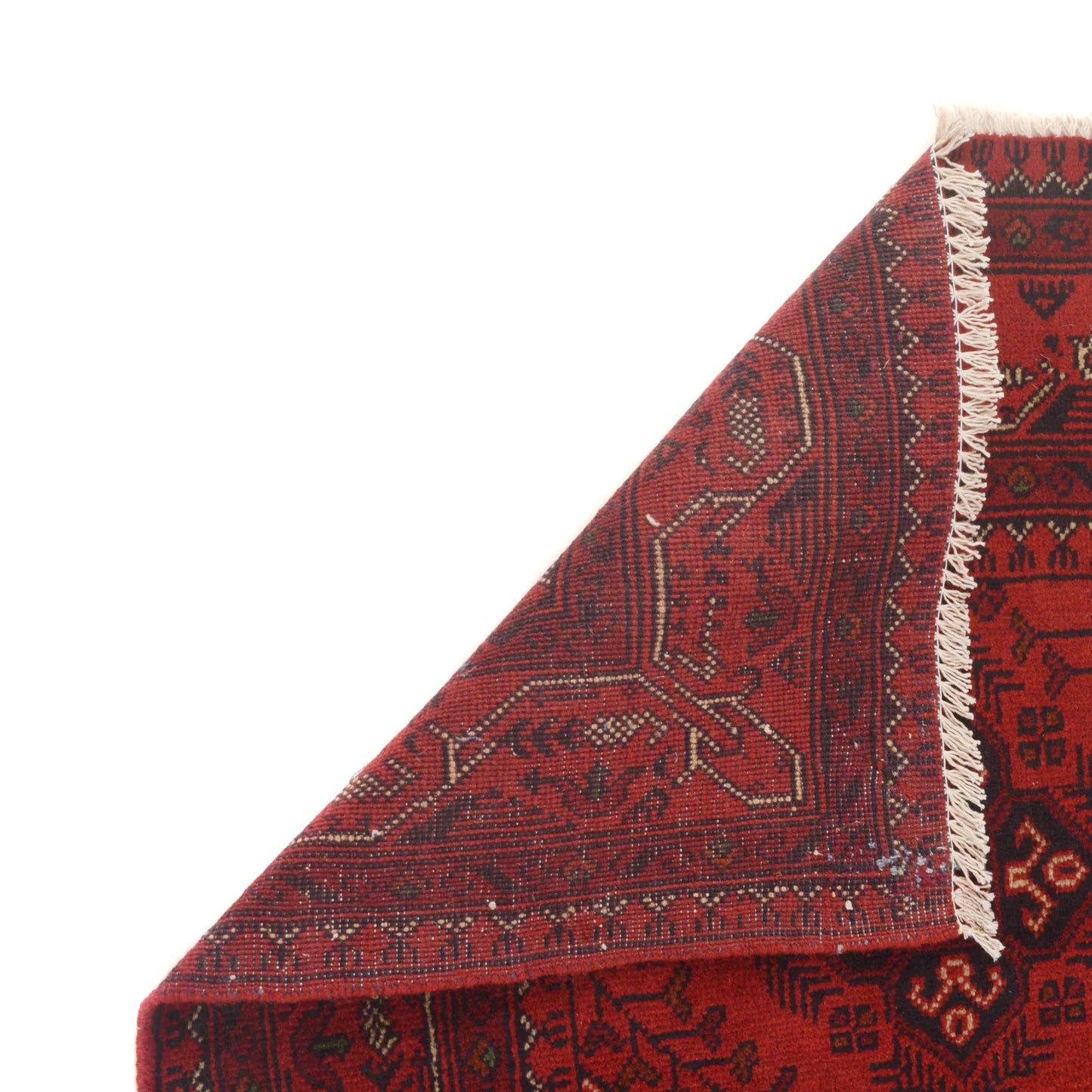 Red Khal Mohammadi Afghan Hand-knotted Rug (KM-418)