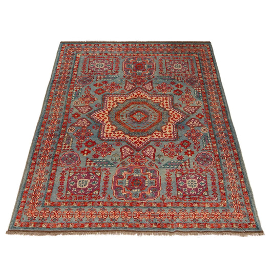 Blue Mumluk Afghan Hand-knotted (MM-104)