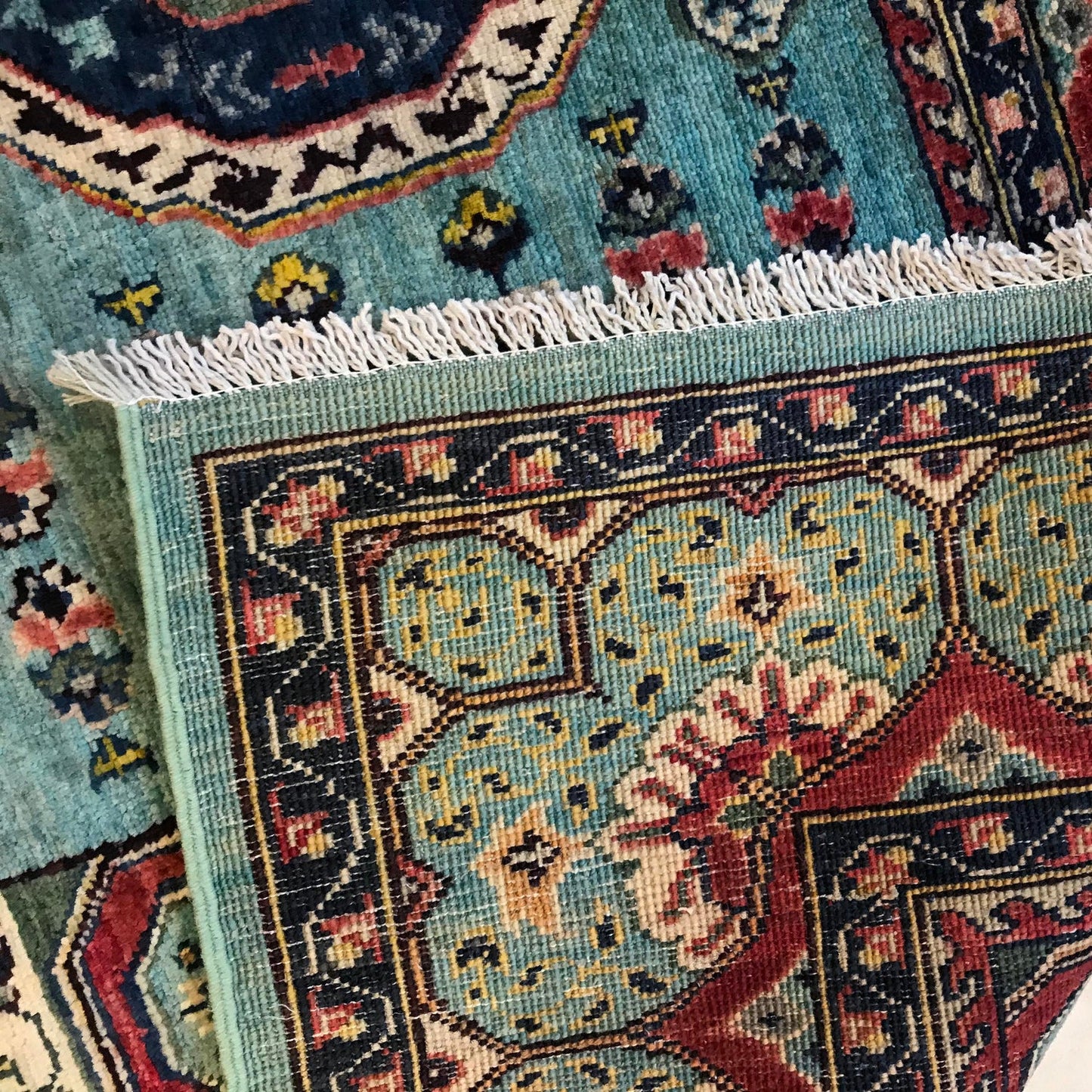 Blue Mumluk Afghan Hand-knotted (MM-113)