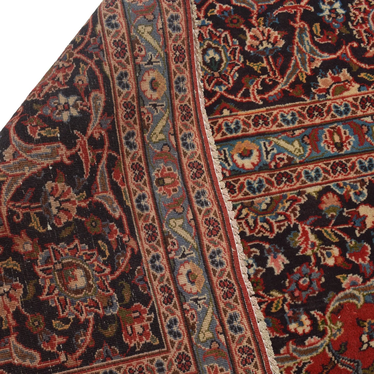 Red Kashan Hand-Knotted Persian Rug (KN-631)