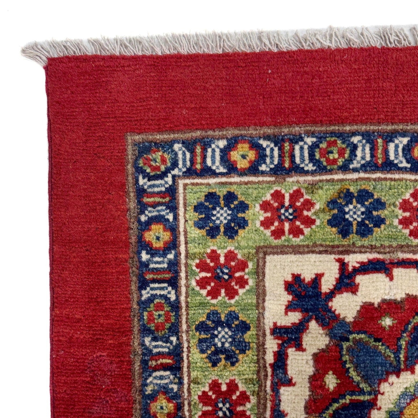 Red Oriental Kazak Afghan Hand-knotted Rug (KK-271)