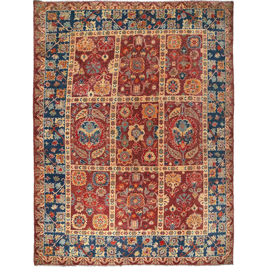 Red  Bakhtiar Persian Hand-Knotted Rug (BR-682)