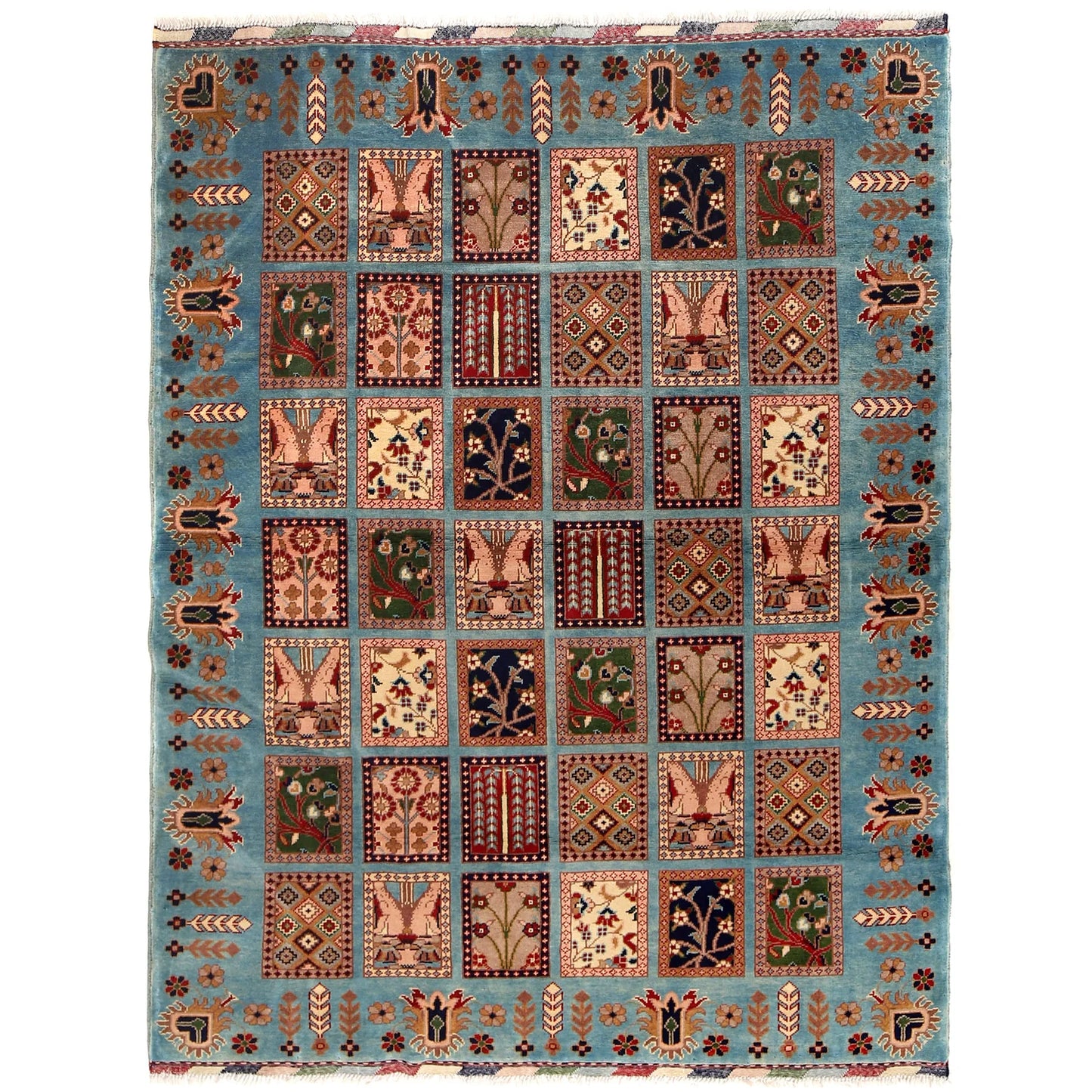 Blue  Bakhtiar Persian Hand-Knotted Rug (BR-683)