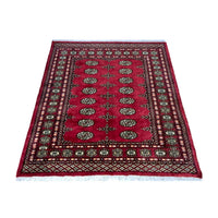 Red  Bokhara Afghan Hand-Knotted Rug (BB-1501)