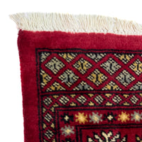 Red  Bokhara Afghan Hand-Knotted Rug (BB-1501)