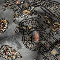 Grey Bokhara Afghan Hand-Knotted Rug (BB-1502)