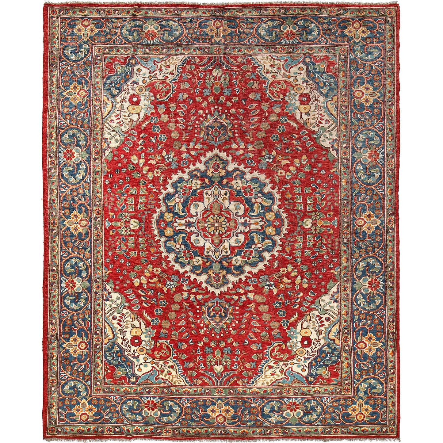 Red Heriz Hand-Knotted Persian Rug (HZ-803)