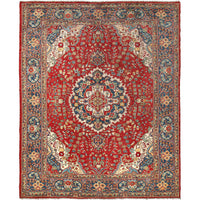 Red Heriz Hand-Knotted Persian Rug (HZ-803)