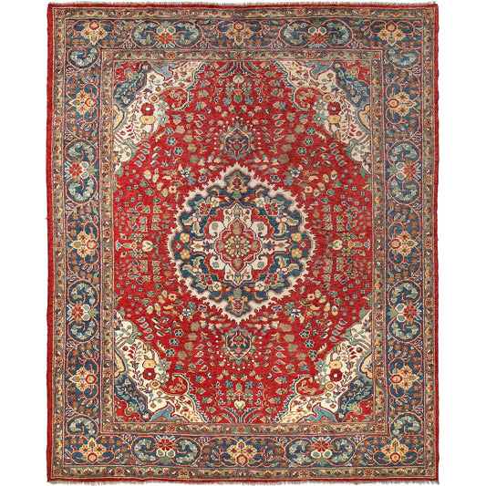 Red Heriz Hand-Knotted Persian Rug (HZ-803)