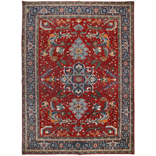Red Heriz Hand-Knotted Persian Rug (HZ-818)
