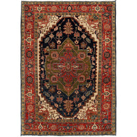 Multi Color Heriz Hand-Knotted Persian Rug (HZ-821)