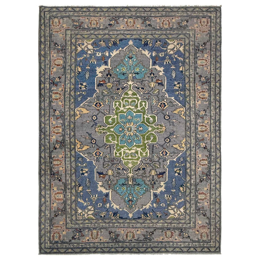 Grey  Heriz Hand-Knotted Persian Rug  (HZ-824)
