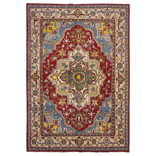 Red Heriz Hand-Knotted Persian Rug (HZ-825)