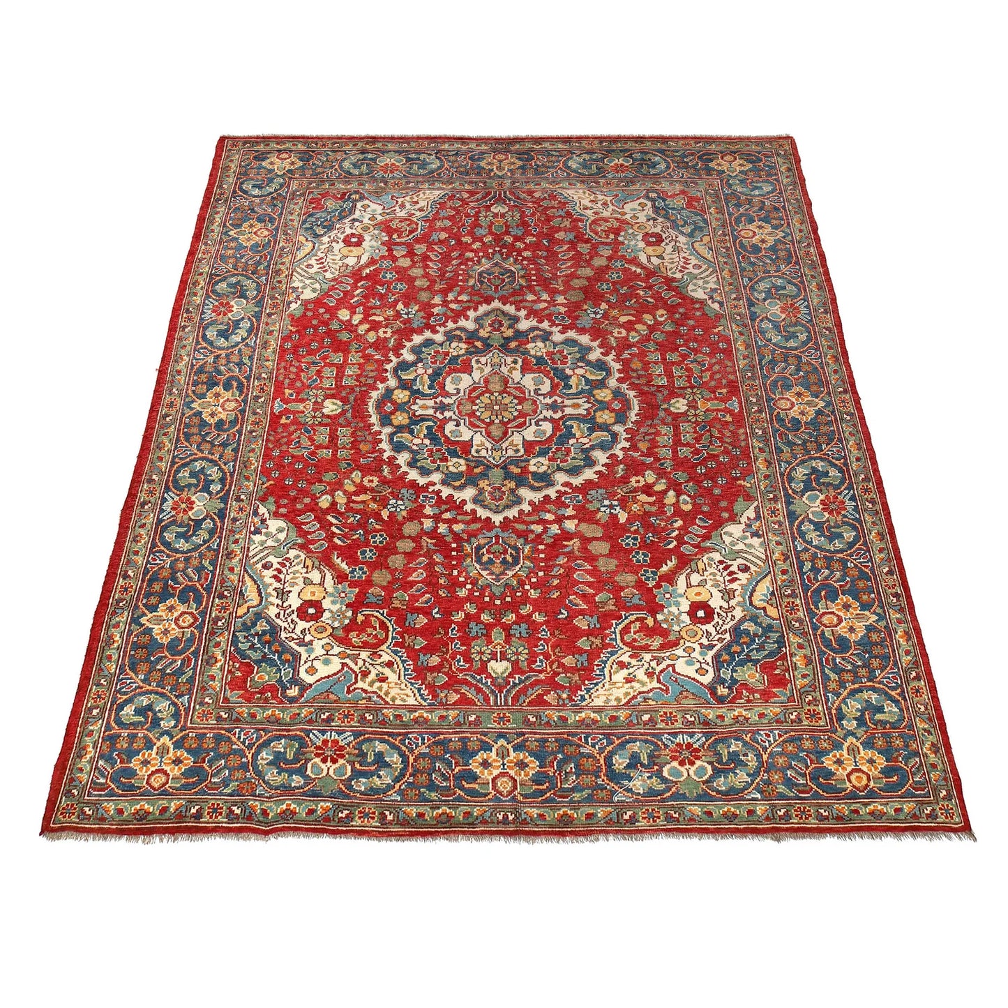 Red Heriz Hand-Knotted Persian Rug (HZ-803)