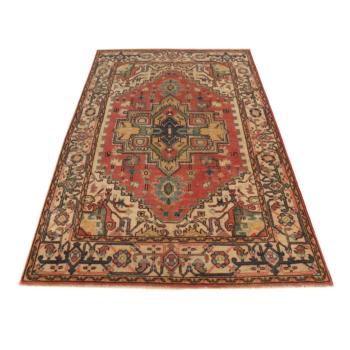 Multi Color Heriz Hand-Knotted Persian Rug (HZ-811)