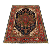 Multi Color Heriz Hand-Knotted Persian Rug (HZ-821)