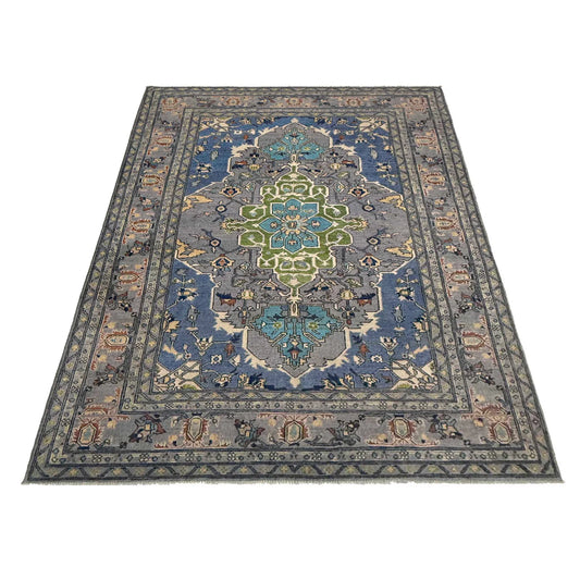 Grey  Heriz Hand-Knotted Persian Rug  (HZ-824)