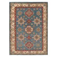 Blue  Oriental Kazak Afghan Hand-knotted Rug (KK-211)