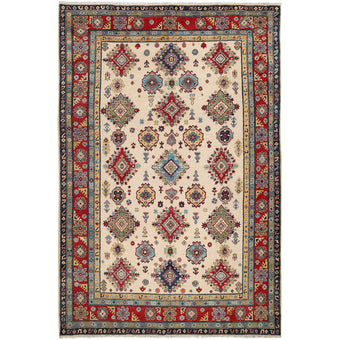 compare product Ivory  Oriental Kazak Afghan Hand-knotted Rug (KK-213)