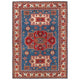 Blue Oriental Kazak Afghan Hand-knotted Rug (KK-217)