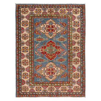 compare product Blue Oriental Kazak Afghan Hand-knotted Rug (KK-219)