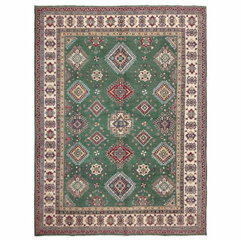 compare product Green  Oriental Kazak Afghan Hand-knotted Rug (KK-280)
