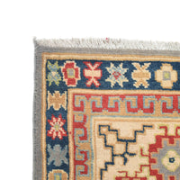 Grey Oriental Kazak Afghan Hand-knotted Rug (KK-206)