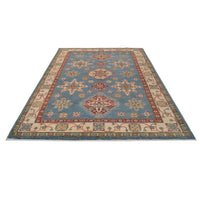 Blue  Oriental Kazak Afghan Hand-knotted Rug (KK-211)