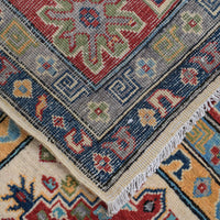 Ivory  Oriental Kazak Afghan Hand-knotted Rug (KK-213)