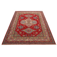 Red  Oriental Kazak Afghan Hand-knotted Rug (KK-215)