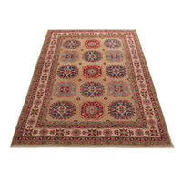 Ivory  Oriental Kazak Afghan Hand-knotted Rug (KK-216)