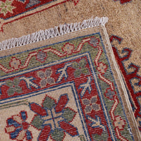 Ivory  Oriental Kazak Afghan Hand-knotted Rug (KK-216)