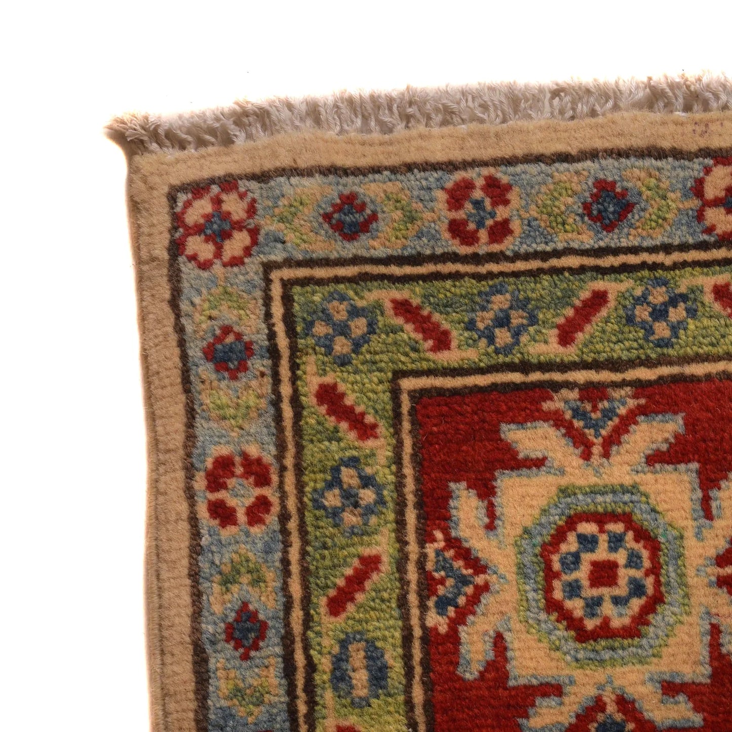 Ivory Oriental Kazak Afghan Hand-knotted Rug (KK-218)