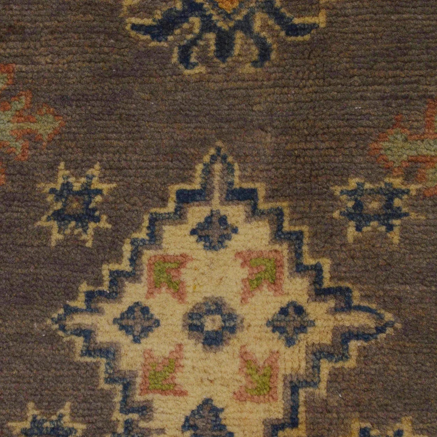 Grey Oriental Kazak Afghan Hand-knotted Rug (KK-222)