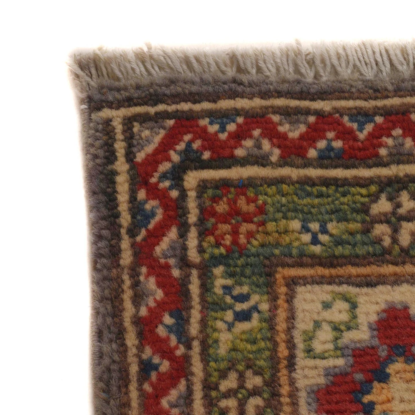 Grey Oriental Kazak Afghan Hand-knotted Rug (KK-224)