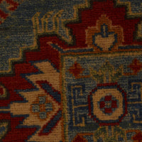 Blue Oriental Kazak Afghan Hand-knotted Rug (KK-225)