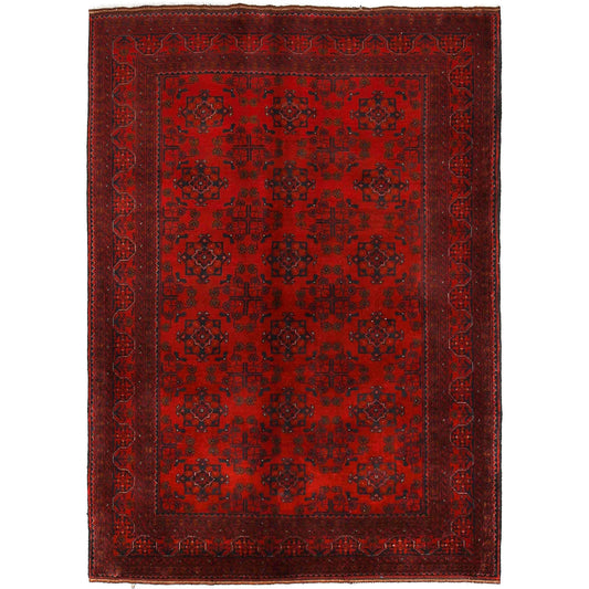 Red Khal Mohammadi Afghan Hand-knotted Rug (KM-410)