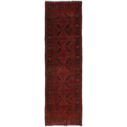 Red Khal Mohammadi Afghan Hand-knotted Runner (KM-416)
