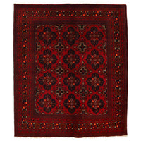Red Khal Mohammadi Afghan Hand-knotted Rug (KM-419)