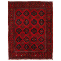 Red Khal Mohammadi Afghan Hand-knotted Rug (KM-422)