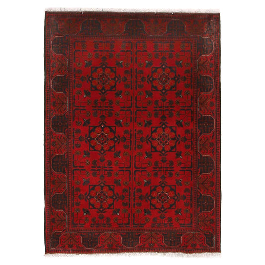 Red Khal Mohammadi Afghan Hand-knotted Rug (KM-423)