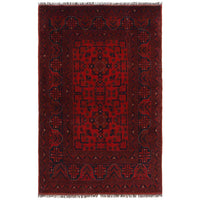 Red Khal Mohammadi Afghan Hand-knotted Rug (KM-427)