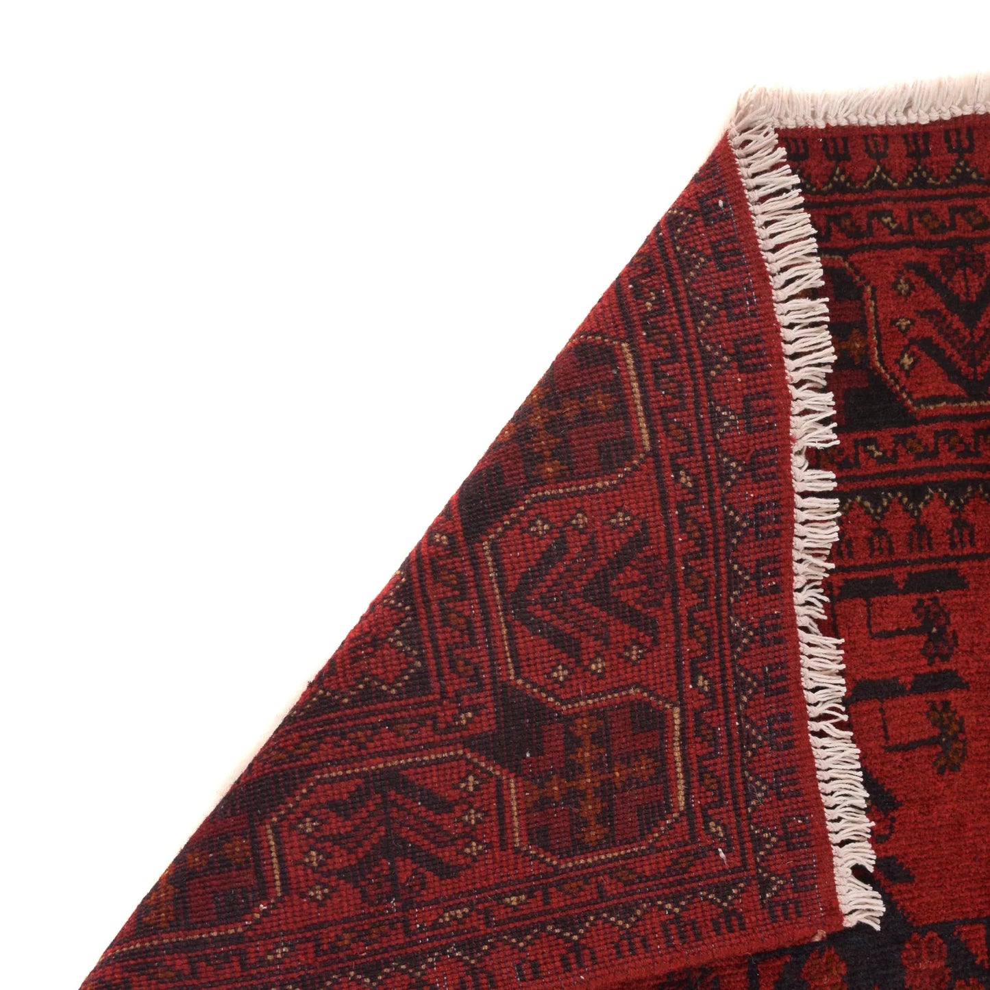 Red Khal Mohammadi Afghan Hand-knotted Rug (KM-408)