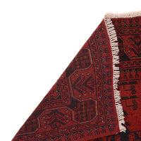 Red Khal Mohammadi Afghan Hand-knotted Rug (KM-408)