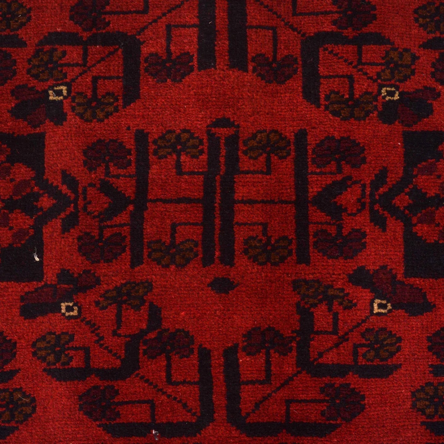 Red Khal Mohammadi Afghan Hand-knotted Rug (KM-411)
