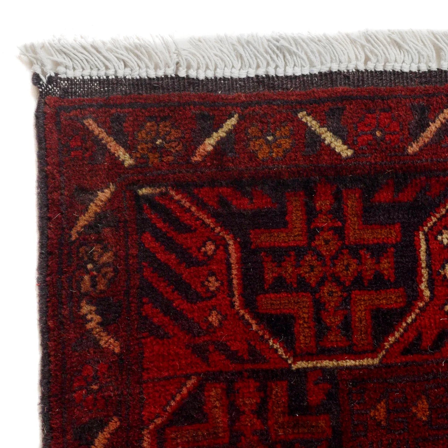 Red Khal Mohammadi Afghan Hand-knotted Rug (KM-412)