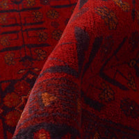 Red Khal Mohammadi Afghan Hand-knotted Rug (KM-412)