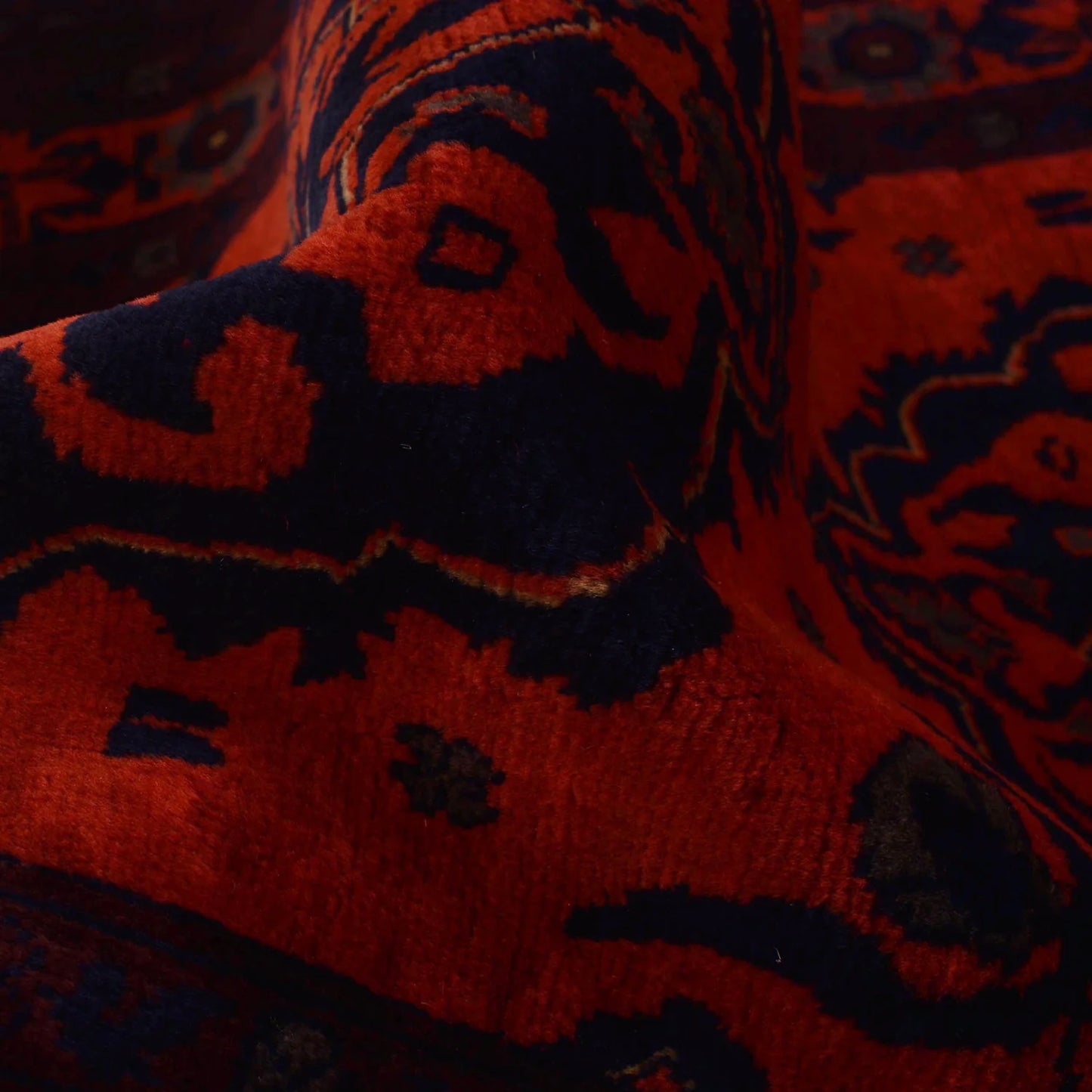 Red Khal Mohammadi Afghan Hand-knotted Runner (KM-414)